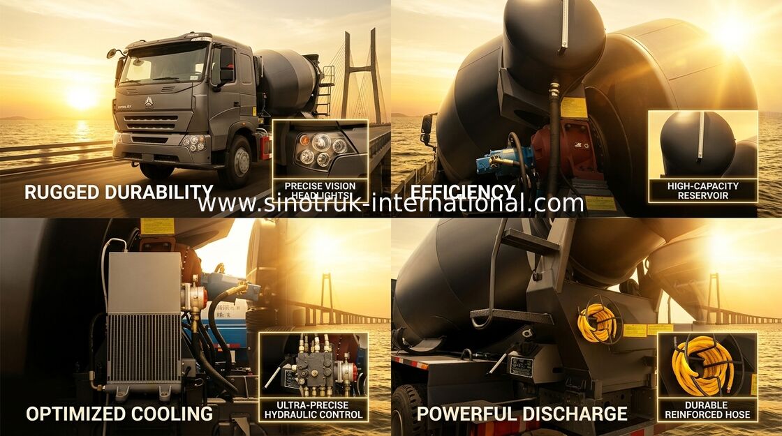 SINOTRUK INTERNATIONALE de Concrete Mixervrachtwagen 10CBM 371HP 6X4 LHD van HOWO A7