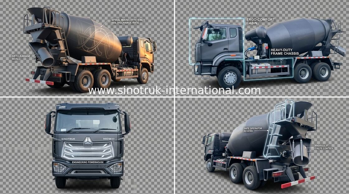 Sinotruk Howo N7 Betonmixer Truck 6-10CBM 6 X 4 Euro 2 380 pk