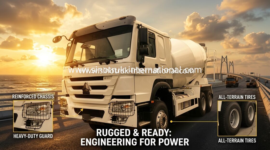 HOWO 371PK 10m³ Betonmixer met Eaton Pomp & Motor voor Zwaar Bouwgebruik