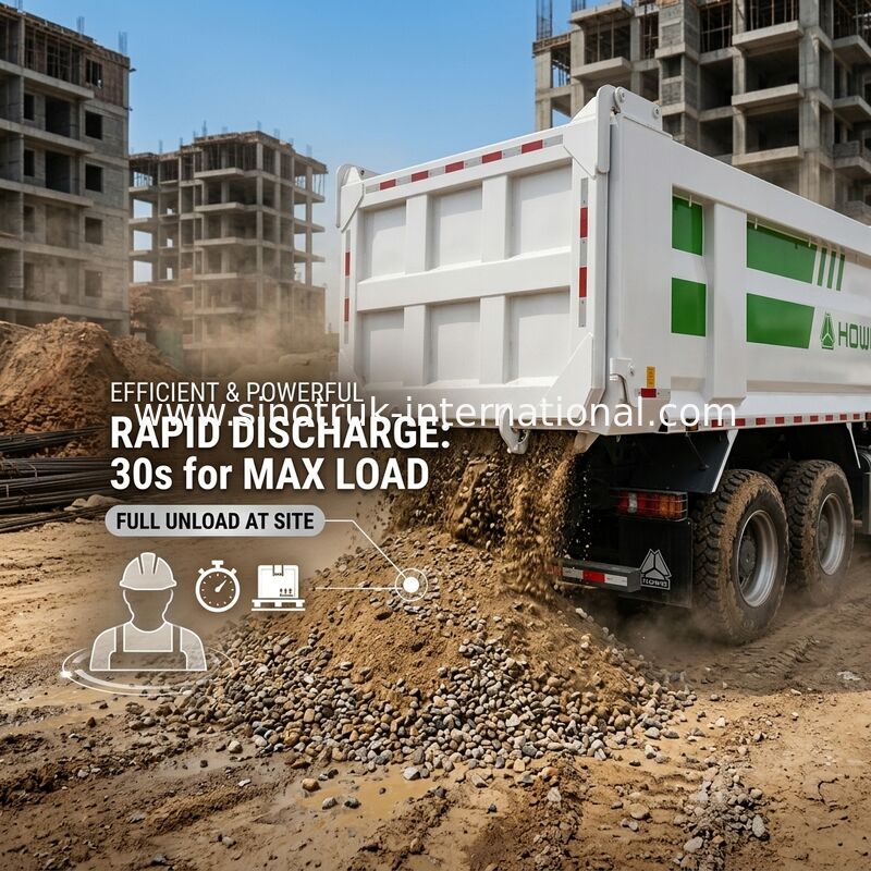 7300*2300*1500mm Cargo Box Heavy Duty Dump Truck voor glad vervoer van vracht RHD / LHD rijtype