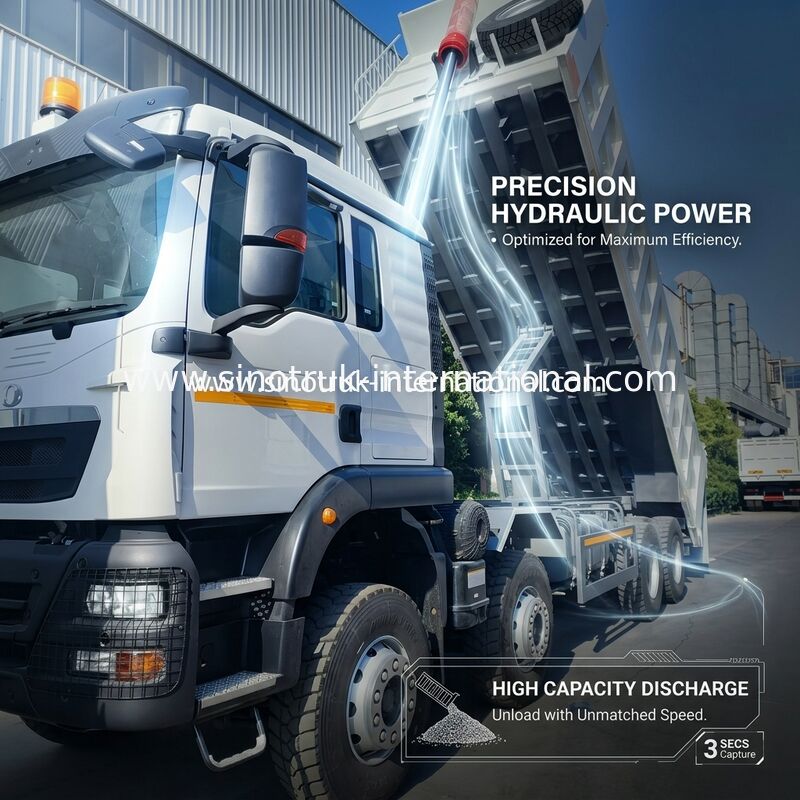 26.91CBM krachtige HOWO TX 8x4 Tipper Dump Truck met 12.00R20 wiel