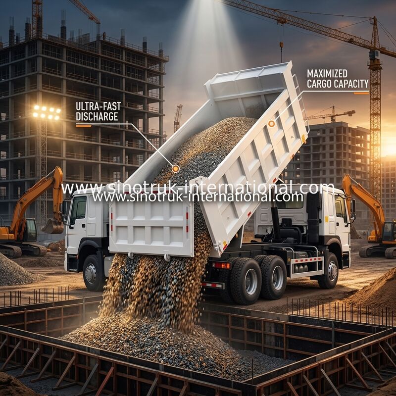 Tipper Dump Truck 6x4 Diesel zware vrachtwagen met linkerhandrijden