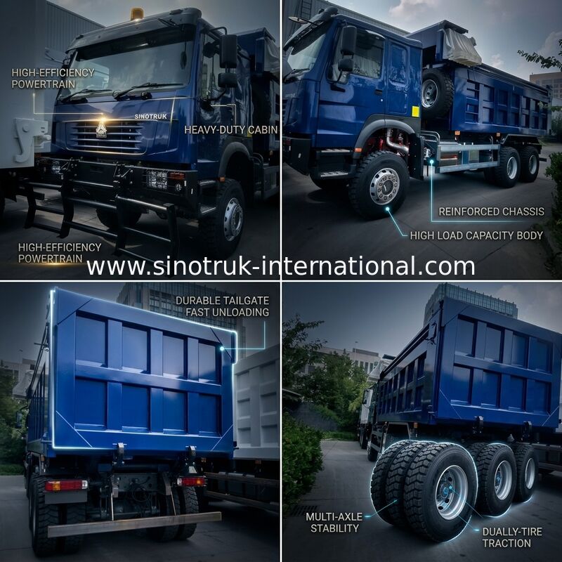 SINOTRUK HOWO Ghost Face Kipper Dumper LHD 6×4 371PK 20CBM