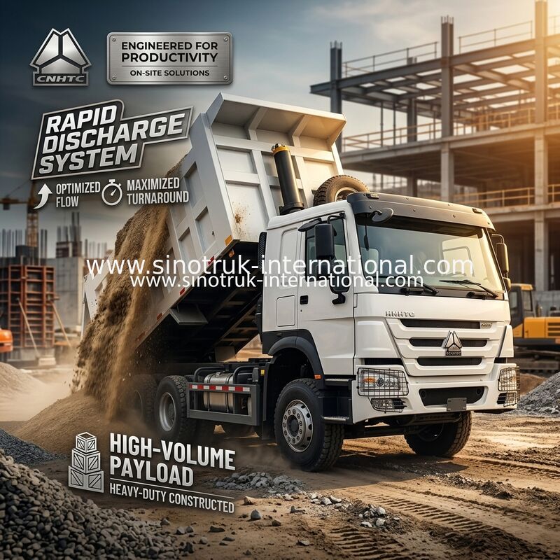 Grote capaciteit 27 kubieke meter 4 as dumptruck 400 pk voor efficiënte werking