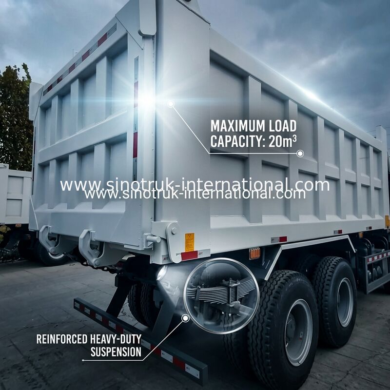 SINOTRUK HOWO 400 pk Tipper Dump Truck Voor de bouw A7 Militaire bumper waarschuwingslicht