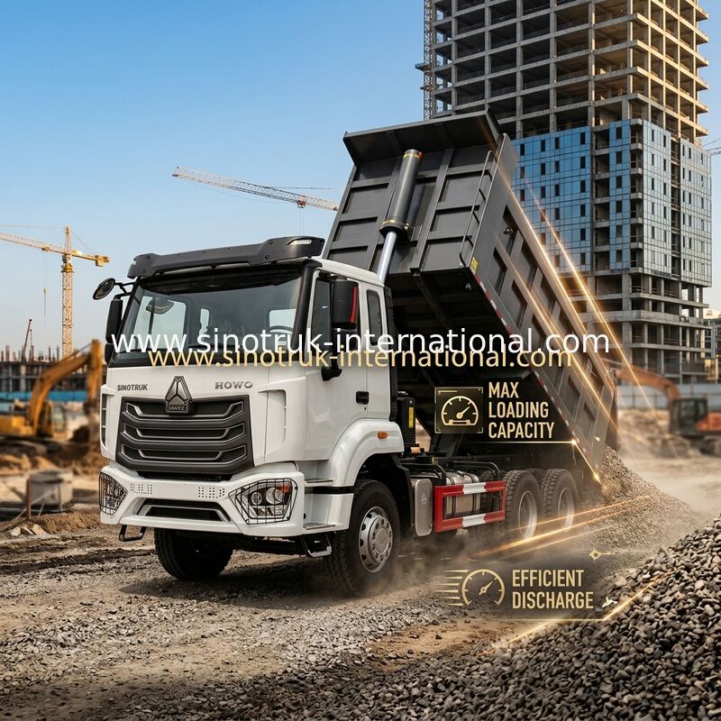 SINOTRUK HOHAN Howo Tipper Dump Truck Chassis Weichai Motor 6 × 4 LHD ZZ3257V384JB1 Model