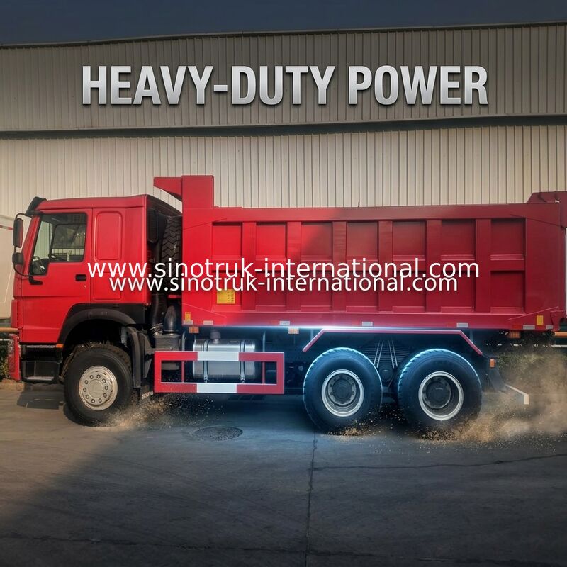30 - 40 ton RHD Sinotruk Howo Dump Truck 10 wielen