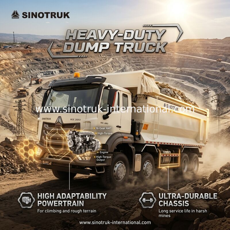 ZZ3317V386JB1R Hoog paardenvermogen, laag brandstofverbruik 380 pk Witte U-type HOWO tipper truck