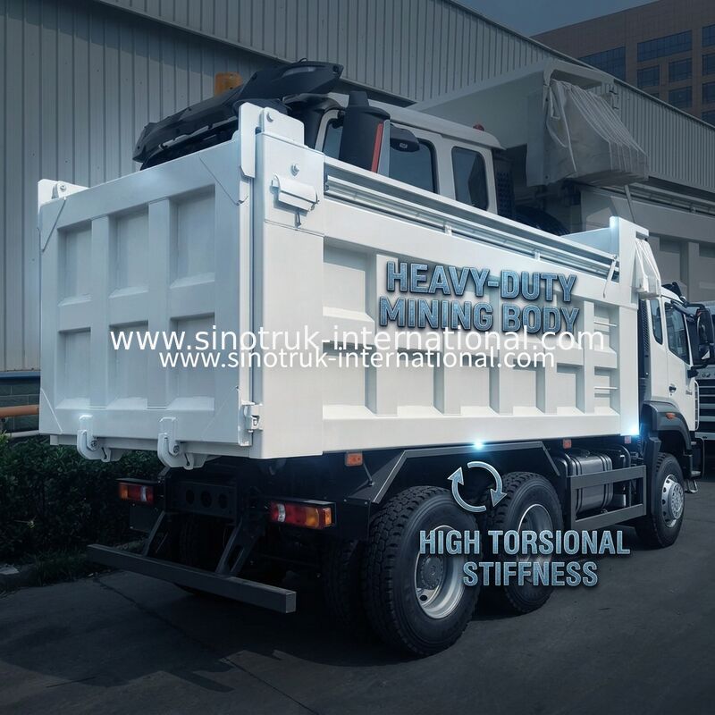 Sinotruk Dump Truck Brand New 6 × 4 Nx 20CBM Wit Met Automatisch Tarpaulin