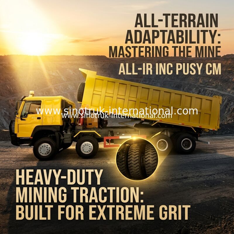 Sinotruk Howo Tipper Dump Truck 400hp 8 × 4 50-60Tons Lhd 12 Wielen Groot dienblad