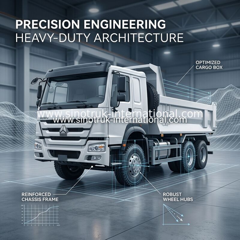 Het Type van U van SINOTRUK HOWO 6x4 400HP Witte Stortplaatsvrachtwagen voor Mijnbouw die RHD gebruiken