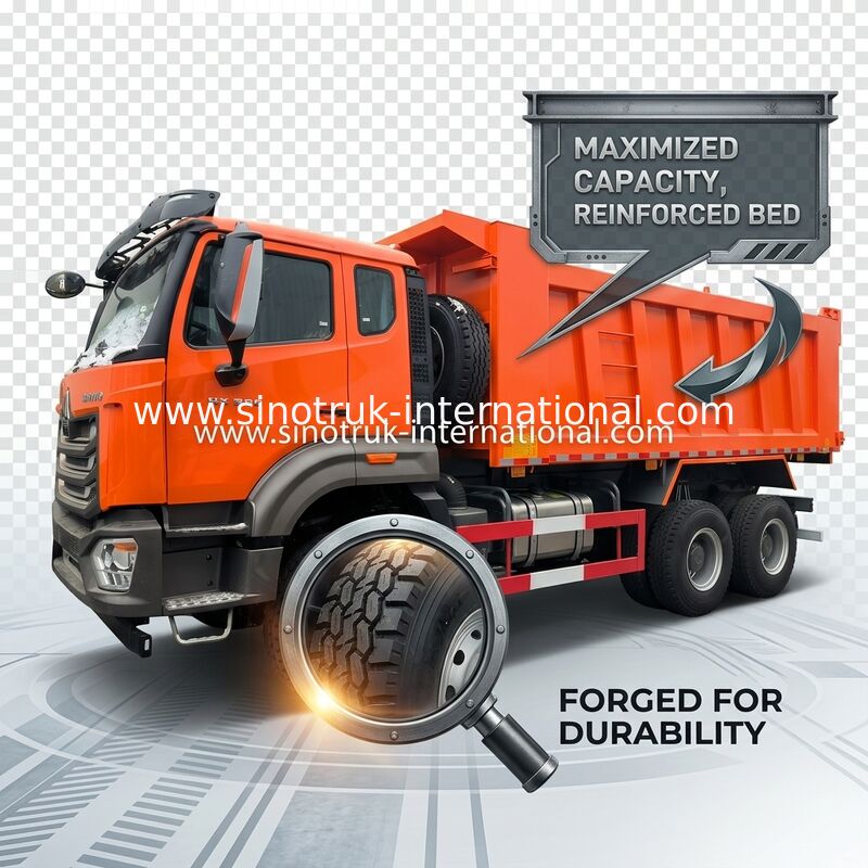 Sinotruk Hohan Tipper Dump Truck N7 6 × 4 10 Wielen 380 pk Lhd of Rhd