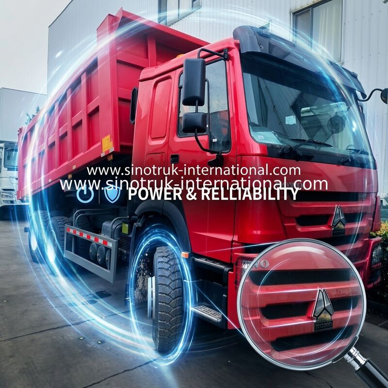 Sinotruk Howo Tipper Dump Truck 380Hp 6 × 4 Met Hyva Hydraulische Cylinder Voor Mijnbouw