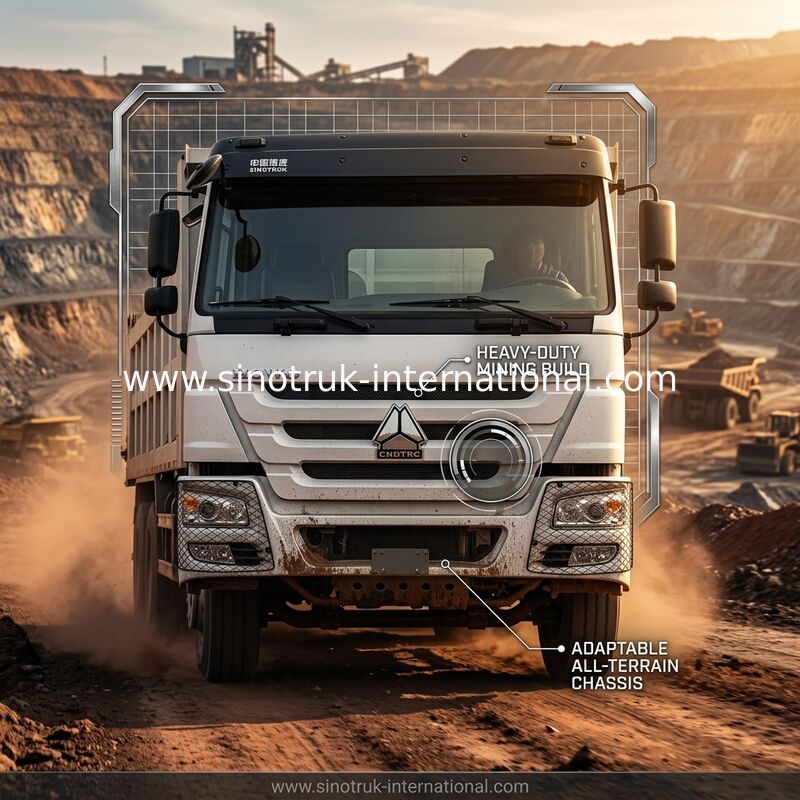 SINOTRUK HOWO Tipper Dump Truck 6×4 400HP 20CBM Witte LHD 10Wheels