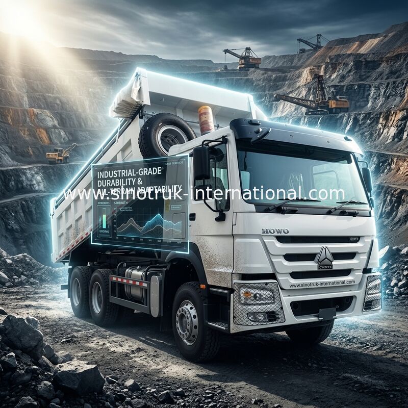 Sinotruk Howo Tipper Dump Truck 380hp 6 × 4 20CBM Wit Met Automatisch Tarpaulin
