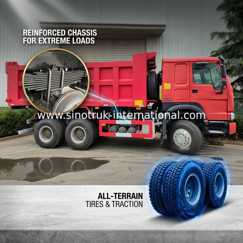10 wielenlhd HOWO 6x4 Tipper Truck High Horsepower 400HP Laag Brandstofverbruik
