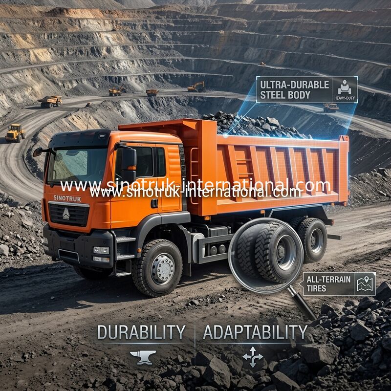 Oranje Sinotruk Howo 6 X 4 Tipper Dump Truck New 371HP LHD