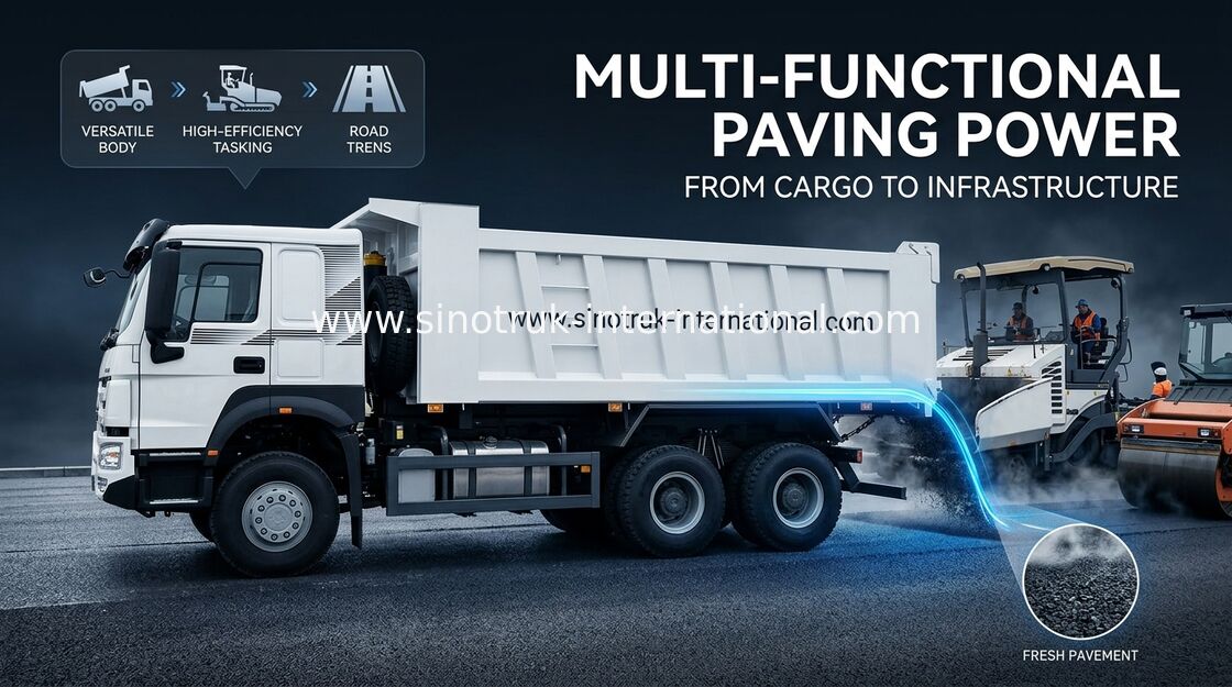 SINOTRUK Howo Tipper Dump Truck LHD 6X4 371HP in Witte Kleur