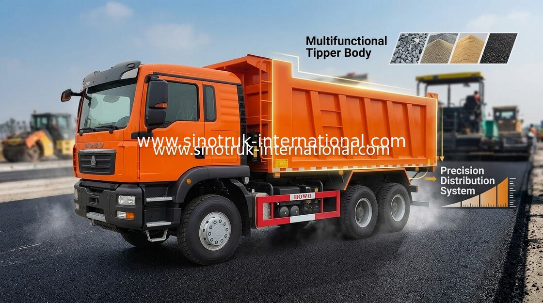 De Grote Capaciteit Tipper Dump Truck For Construction van HOWO RHD 30 - 40 Ton