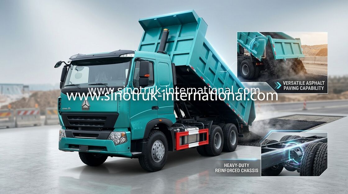 266HP aan 420HP-de Vrachtwagensinotruk HOWO A7 Betrouwbare Prestaties van de Kippersstortplaats