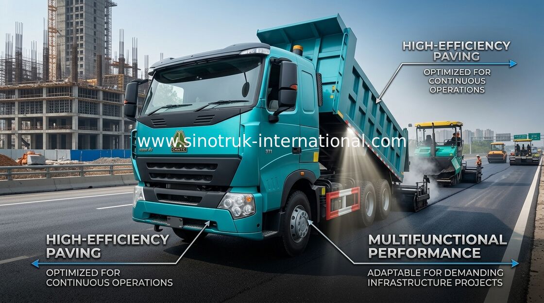 De Vrachtwagen van de de Kippersstortplaats van SINOTRUK HOWO A7 voor Bouw 30 - 40 Ton van RHD 10 de Wielen