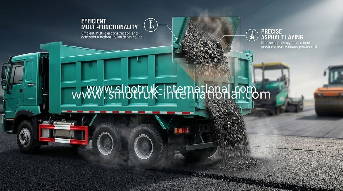 30-40 ton van RHD 10 de Stortplaatsvrachtwagen SINOTRUK HOWO A7 van de Wielenkipper voor Bouw