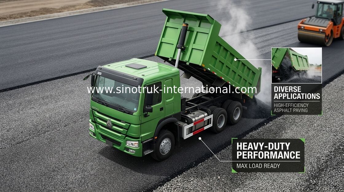 Van de de Stortplaatsvrachtwagen van SINOTRUK HOWO de Chassis 371HP 8X4 LHD 31 van de Commerciële de Stortplaatston Vrachtwagen van 28CBM
