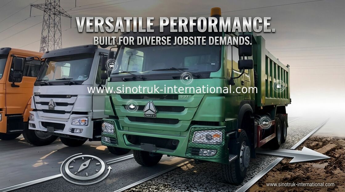 Tipper Truck 6x4 SINOTRUK 10 rijdt HOWO ZZ3257N3647A 30 Ton 16 - 18 CBM