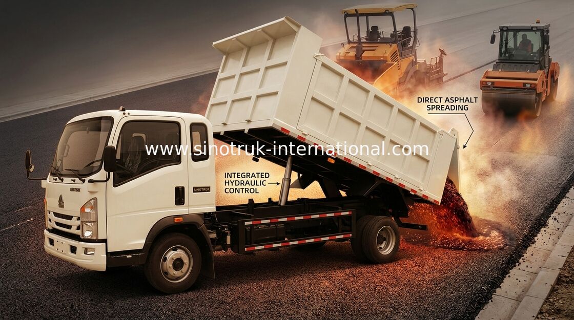 4×2 Rhd 8 Ton Kipwagentipper truck 116hp voor Mijnbouw het Gebruiken
