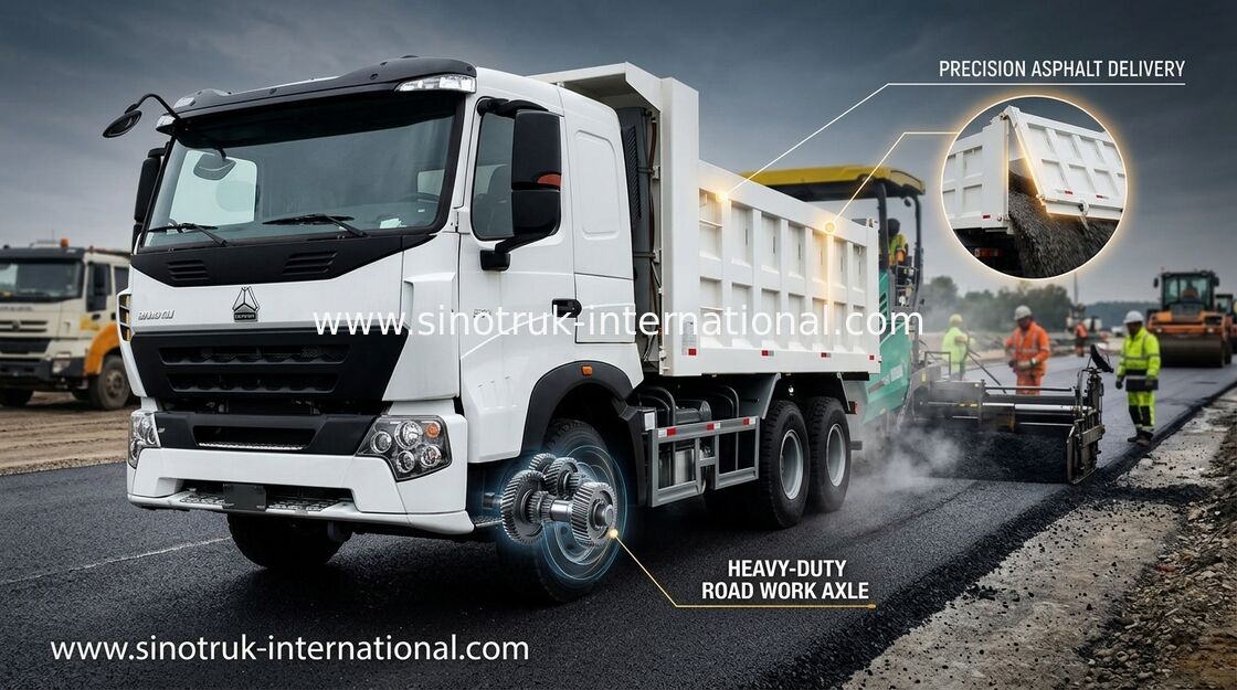 Witte van de de Stortplaatsvrachtwagen van Kleurensinotruk Howo Hoge de Brandstofefficiency 30 - 40 Ton voor Mijnbouw