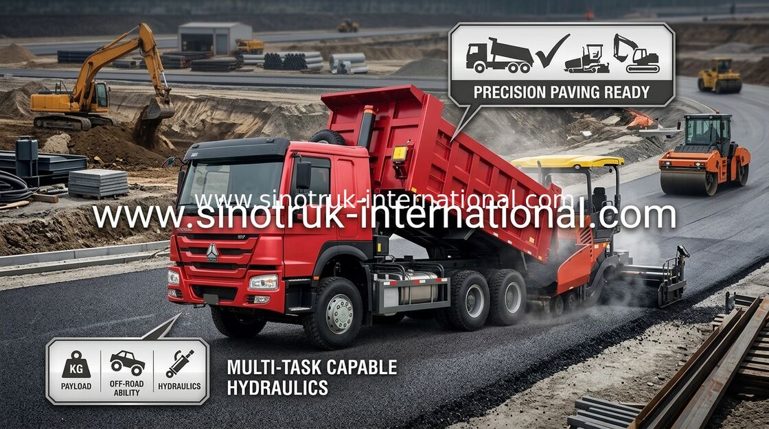Van de de Kippersstortplaats van LHD 6X4 SINOTRUK HOWO de Vrachtwagen het Euro 2 336HP Motor HYVA Voor Opheffen