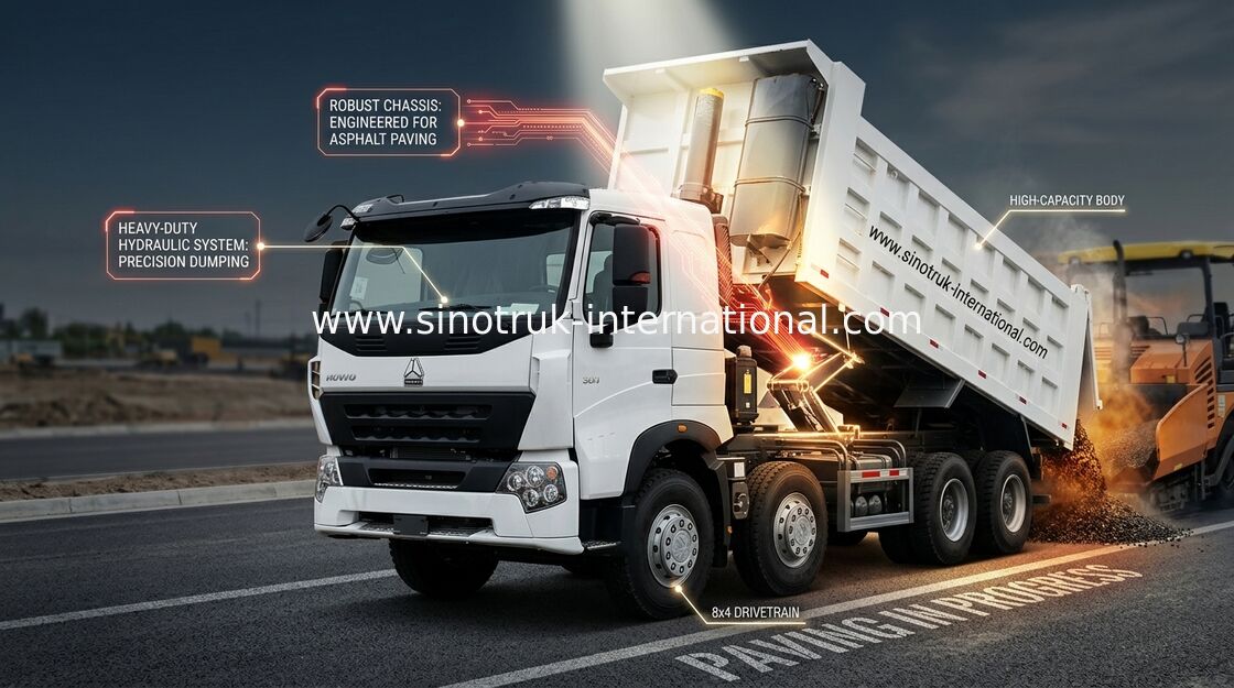 De Stortplaatsvrachtwagen A7 371 HP 12 Wielen LHD 60 Ton 20 - 30 CBM ZZ3317N3867N1 van Sinotrukhowo