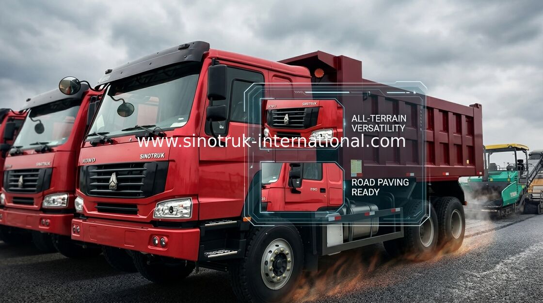 HOWO-Stortplaatsvrachtwagen 10 Wielen 371HP LHD 10 - 25 CBM 30 - 40tons voor Mijnbouw