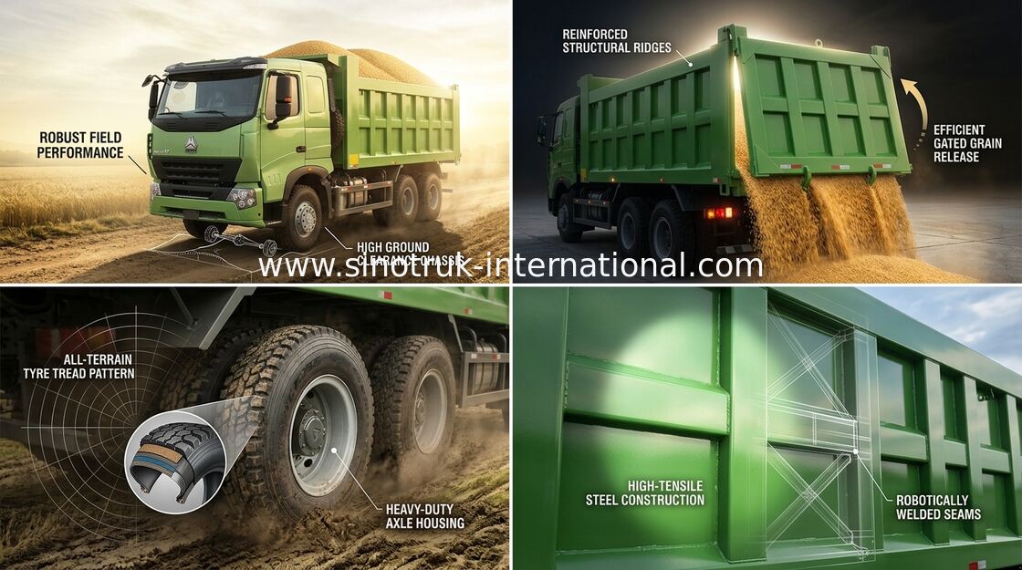 De Vrachtwagen van de de Kippersstortplaats van SINOTRUK HOWO A7 25 - 30 Ton 10 Wielen RHD voor Mijnbouw ZZ3257N3847N1