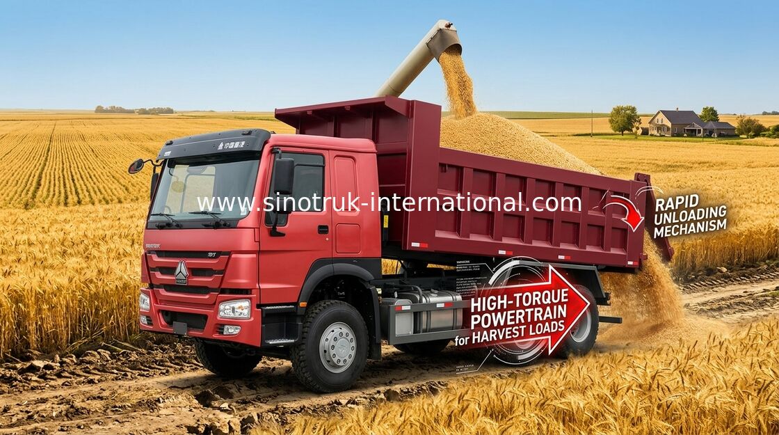 Vrachtwagen van de de Kippersstortplaats van SINOTRUK HOWO 10 - 25CBM met de MINIspeler van Seat van de Luchtopschorting