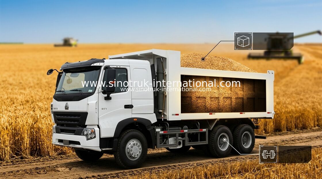 Vrachtwagen van de de Kippers de Commerciële Stortplaats van SINOTRUK HOWO A7 30 - 40 Ton voor Bouw