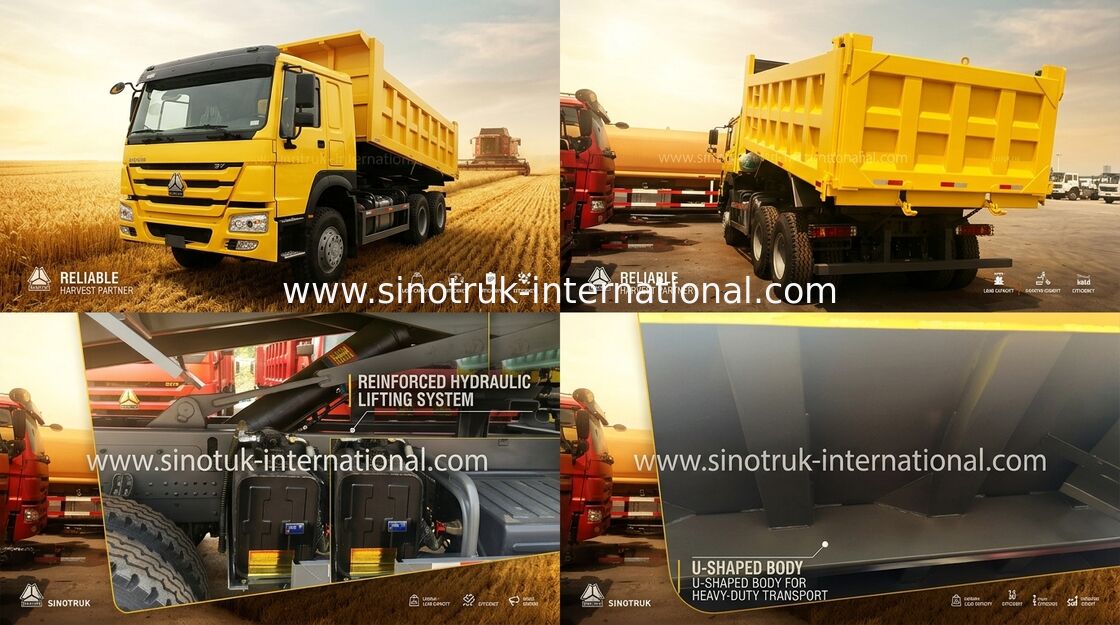 De voor Opheffende Vrachtwagen van de Kippersstortplaats 4×2, 4×4, 6×2, 6×6 Drijvend Sterke genoeg Motor