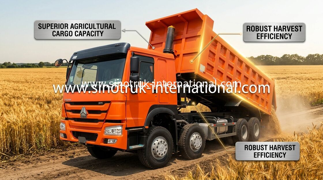 Kippersvrachtwagen SINOTRUK HOWO 371HP 12 Wielen LHD 31 Ton van 20-30CBM ZZ3317N3567W