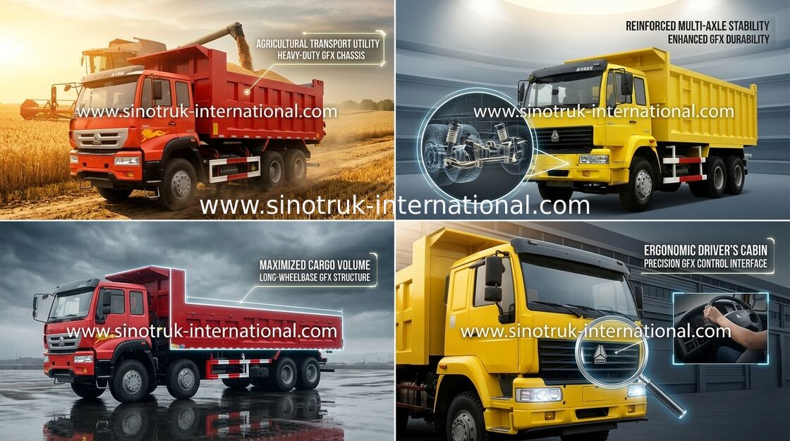 SINOTRUK gouden de Stortplaatsvrachtwagen 6X4 336HP LHD 25-30tons ZZ3251N3641W van de Prinskipper