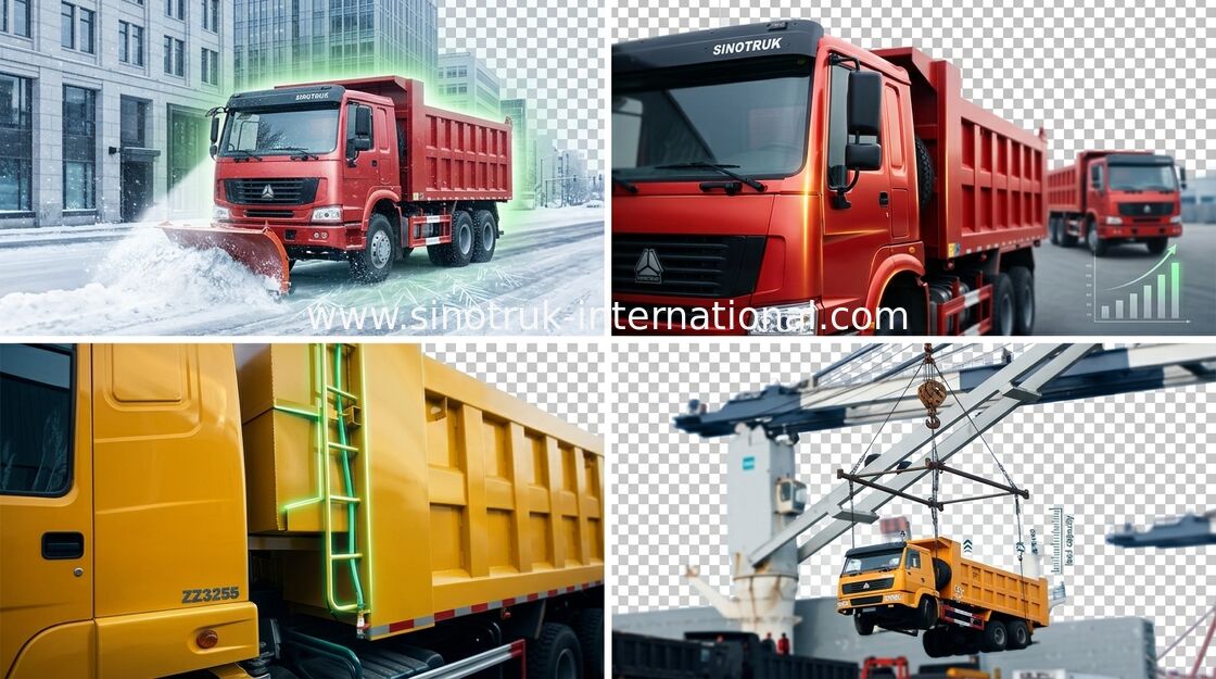 De Vrachtwagen van de kippersstortplaats SINOTRUK HOWO 6X4 LHD 371HP 25-40tons 10-25CBM ZZ3257N3847A
