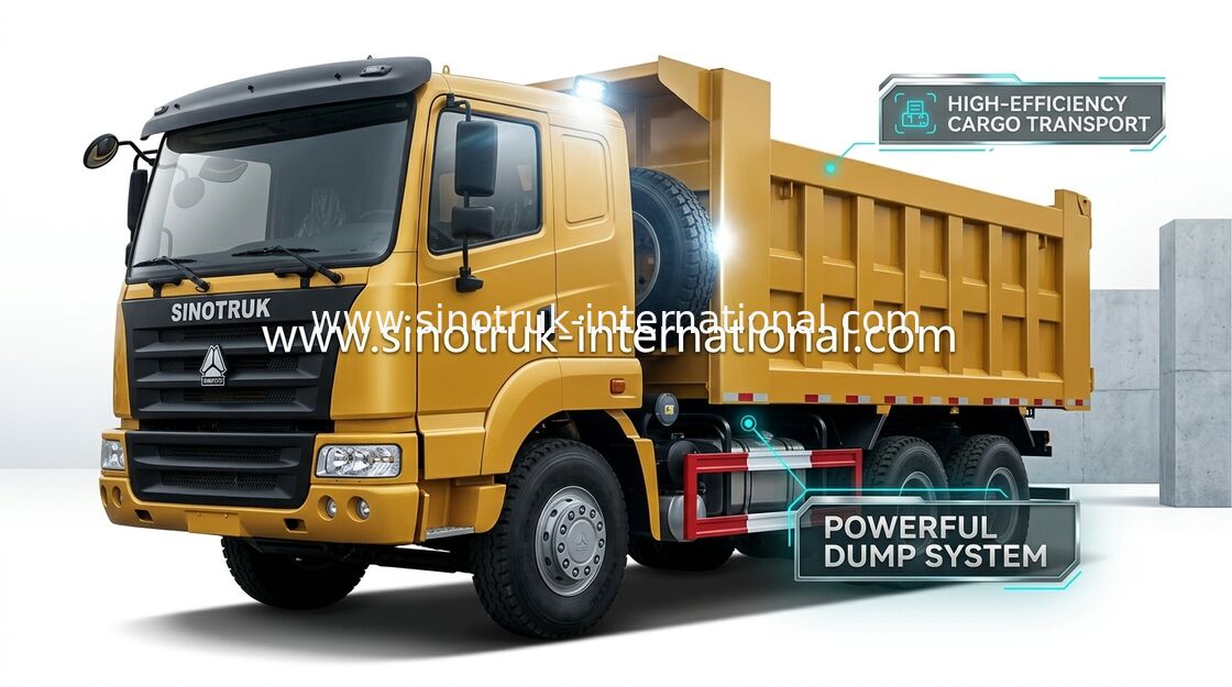 De Vrachtwagen van de kippersstortplaats SINOTRUK HOWO 25-40tons 371HP 6X4 RHD 10-25CBM ZZ3257N3647A