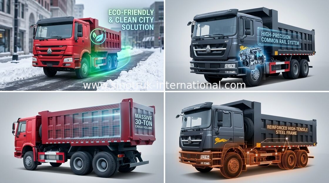 De Vrachtwagen van de kippersstortplaats SINOTRUK HOWO 10 de goederen 10-25CBM van de wielen371hp lading 25-40tons
