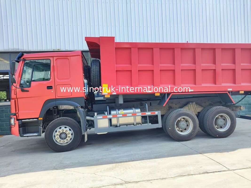 Heavy Duty HOWO 371 pk 6×4 tipper truck met middelste tipping design, 20 kubieke meter vrachtkarosserie, uitgerust met 12.00R20 standaardbanden voor bulk materiaal transport