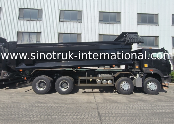 Zwarte Howo-Mijnbouw Tipper Dump Truck Euro 2 400Hp van 20-50Tons 8 X 4