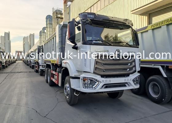 Sinotruk Howo / Hohan 6×4 Tipper Dump Truck 10 Wielen Rechthoekig Cargo Body 20CBM Witte Kleur