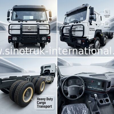 Sinotruk HOWO 8X4 Vrachtwagen 400pk 12 Wielen Ghost Face Cabine