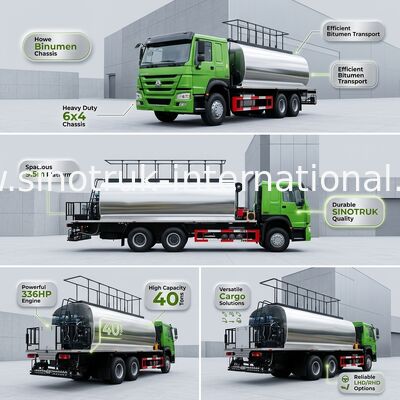 Rechtse Aandrijving HOWO 7 Bitumenvrachtwagen 6X4 336HP 10CBM