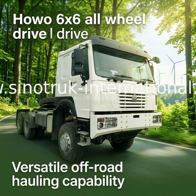 Sinotruk Howo Tractor Truck Rhd All Wheel Drive 6 × 6 Weichai 400 pk Wit