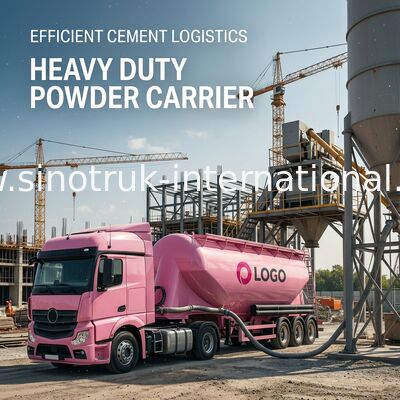 de Droge Bulkvrachtwagen van 371HP 8X4 RHD 36-45CBM ZZ1317N4667W voor Poedermateriaal