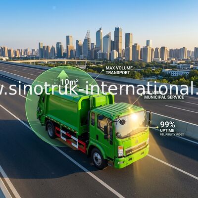 Van de de Persgarbagecollection van SINOTRUK de HOWO Samengeperste Vrachtwagen 4×2 LHD